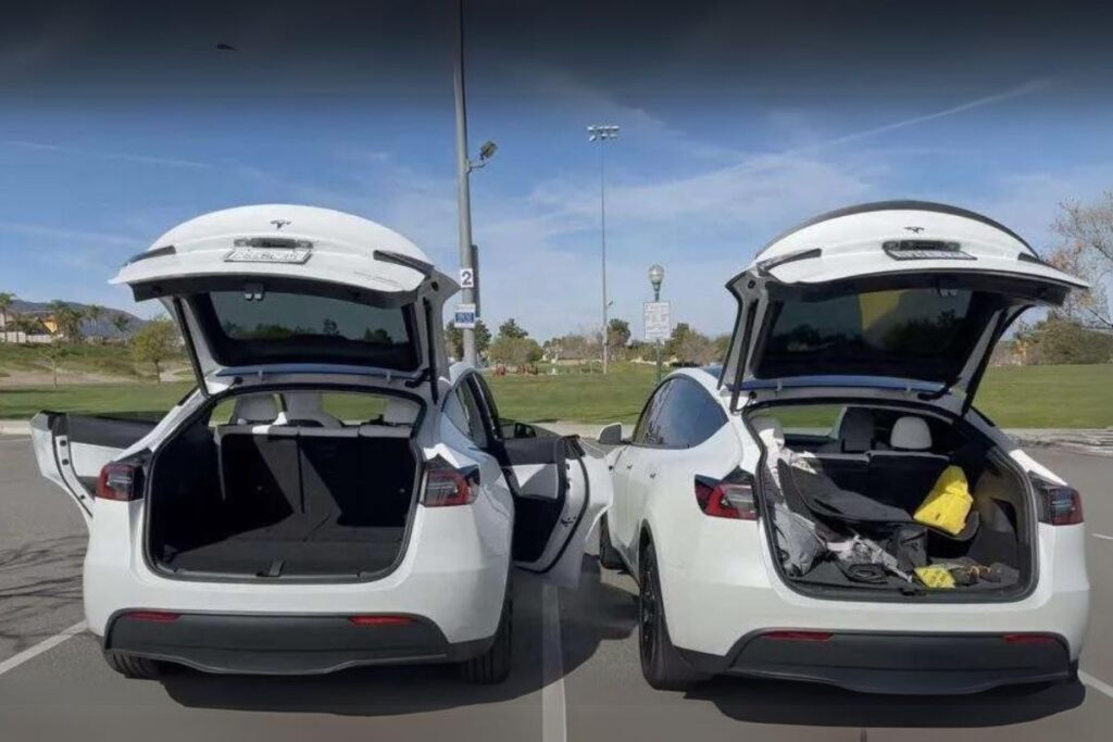 Cargo space of the seven-seater Model Y